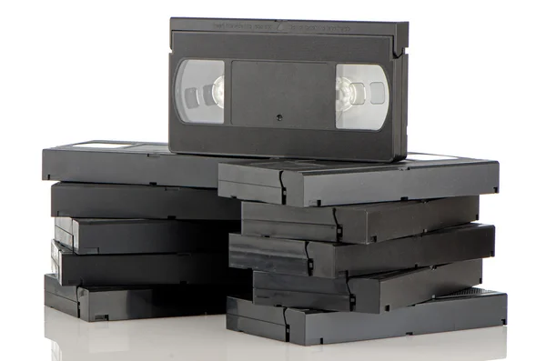 Pile de cassettes vidéo — Photo