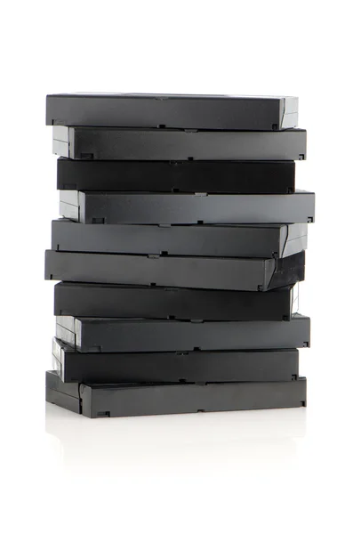 Mucchio di videocassette — Foto Stock
