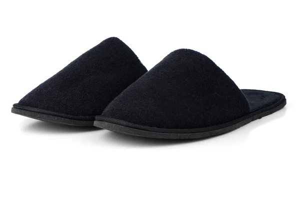 A pair of black slippers — Stock Photo, Image