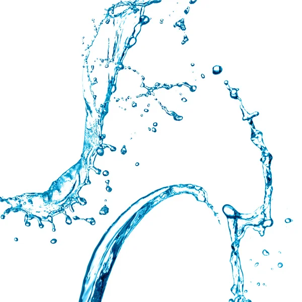 Blauw water splash — Stockfoto