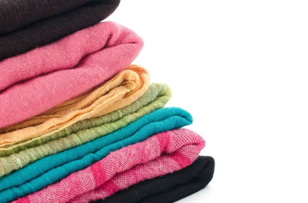 Pile de foulards colorés — Photo