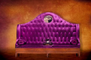 Fancy Purple Velvet Seat clipart