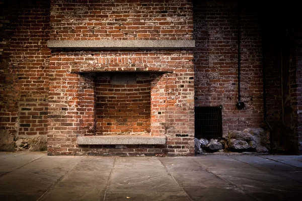 Brick Fireplace — Stock Photo, Image