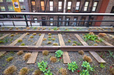 High Line Park NYC Rails clipart