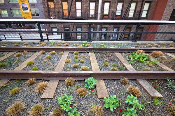 High Line Park NYC Rails — Stock Photo, Image