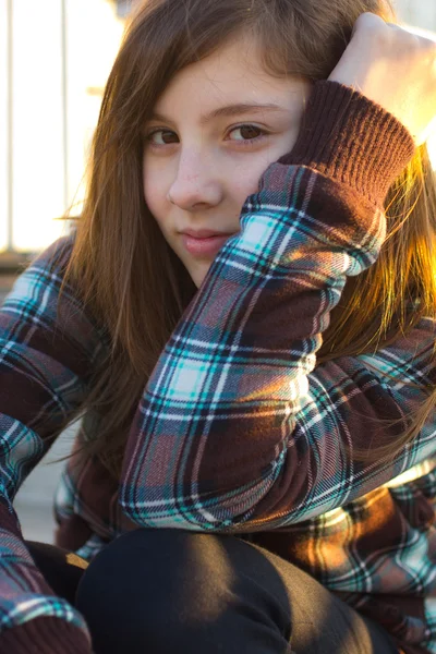 Retrato de chica adolescente — Foto de Stock