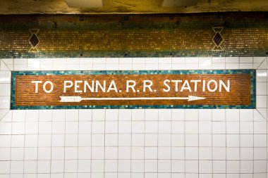 Penn Station Subway NYC clipart