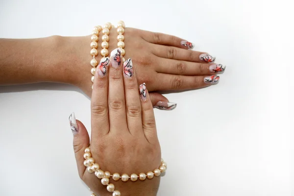 Nowoczesny design z manicure — Zdjęcie stockowe