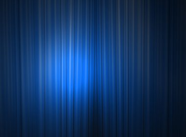 Blue curtain of a theater clipart