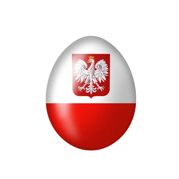 Egg with a Polish coat of arms — Stock Photo, Image