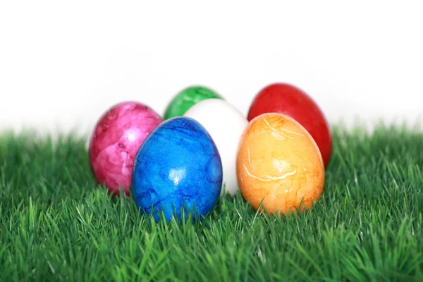 Many painted Easter eggs — Stock Photo, Image