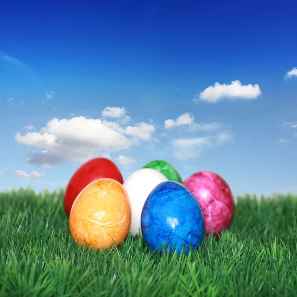Színes húsvéti tojást mix — Stock Fotó