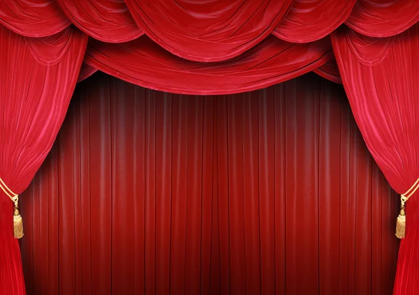 Opera house with elegant curtains — Stock Photo, Image