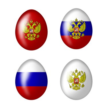 Collection of Russian eggs clipart