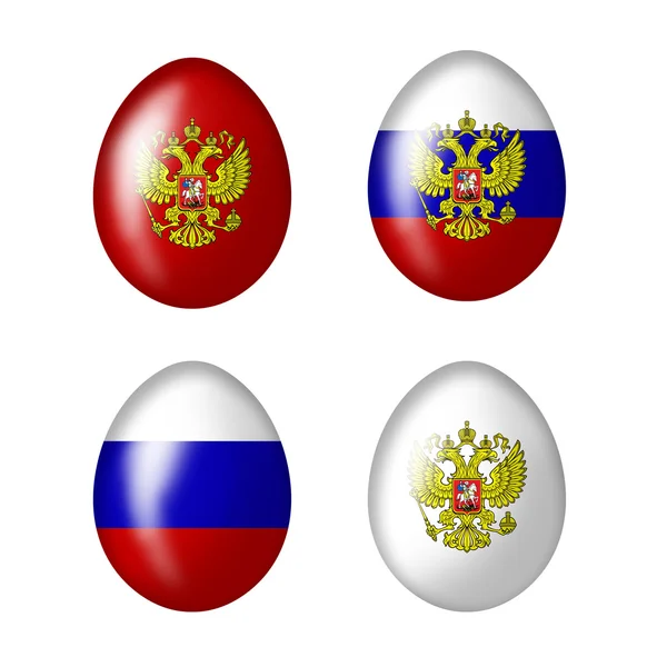 Collection of Russian eggs — Stock Photo, Image