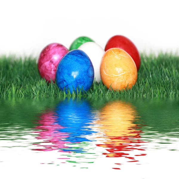 Colored eggs mix — Stock Photo, Image