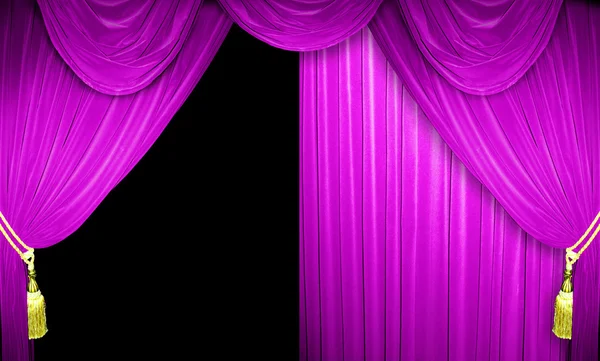 Pink velvet curtains — Stock Photo, Image