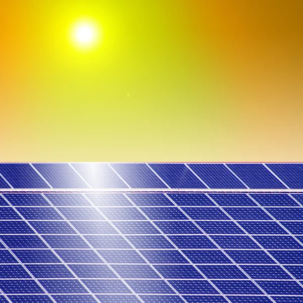 Energia de painéis solares — Fotografia de Stock