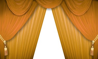 Golden curtains clipart