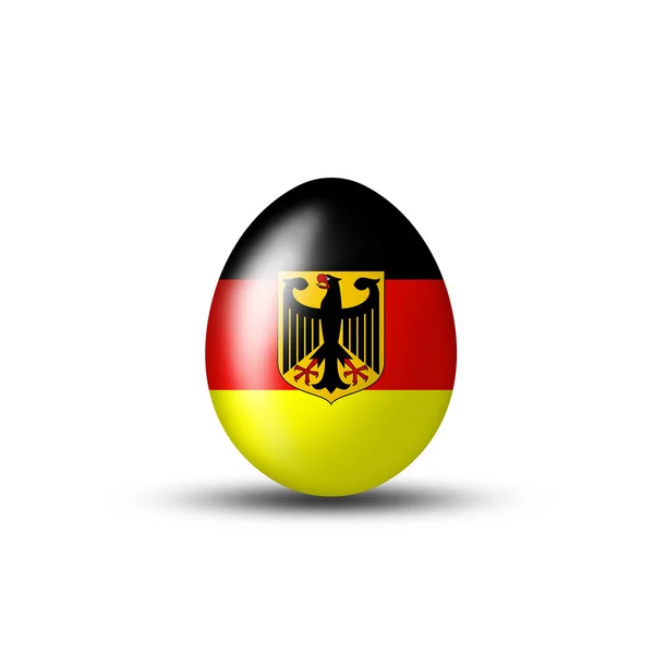 Egg with the German coat of arms — Stock Photo, Image