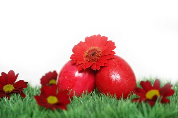 Piros húsvéti dekoráció — Stock Fotó