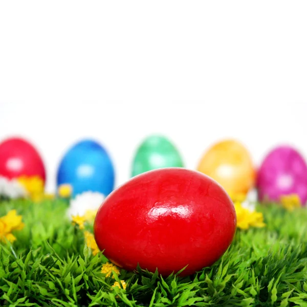 Piros húsvét tojás — Stock Fotó