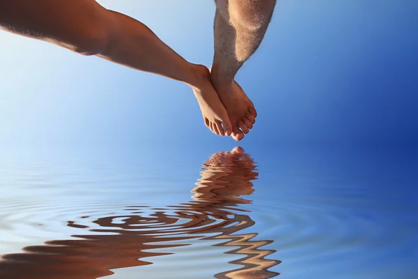 A láb víz — Stock Fotó