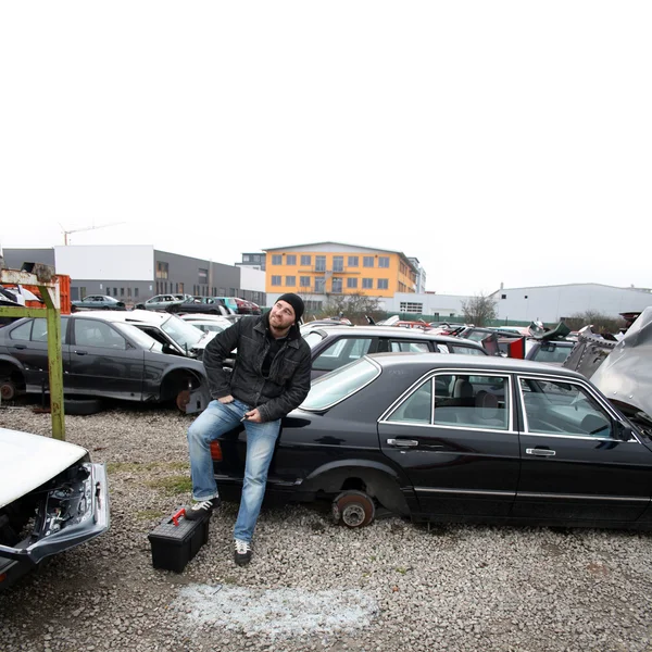 Auto recycling — Stockfoto