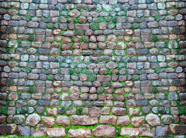 An ancient stone wall clipart