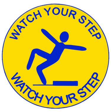 Watch your step clipart