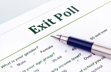 Exit poll clipart