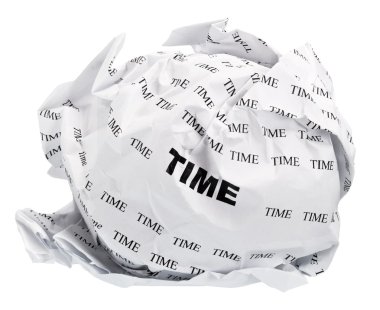 Crumpled time clipart