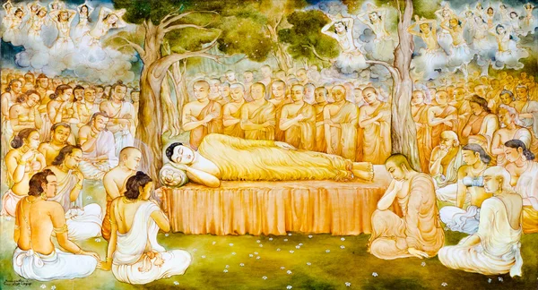 Malarstwo religijne w świątyni buddyjskiej — Zdjęcie stockowe