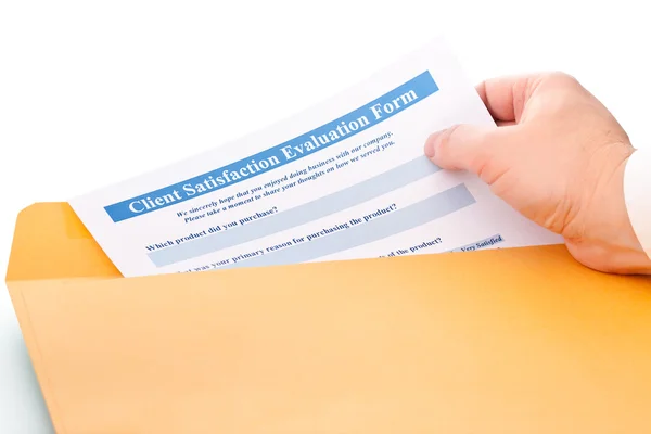 Client satisfaction evaluation form — Stock Photo, Image