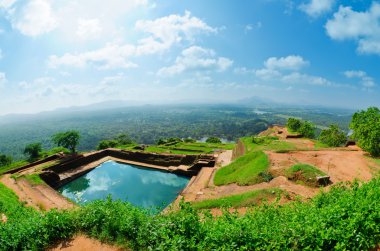 View from mount Sigiriya, Sri Lanka (Ceylon). clipart