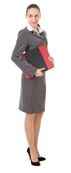 Бізнес-леді з документи — стокове фото