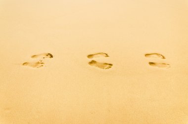 Human footprint in the sand clipart