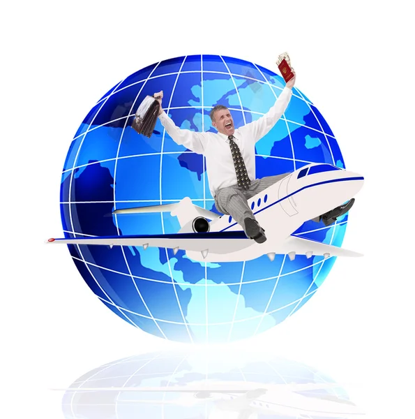 Reis over de hele wereld met de beste luchtvaartmaatschappijen — Stockfoto