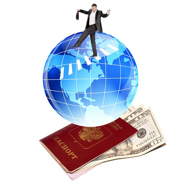 Registration of the passport and the visa — Stock Photo, Image