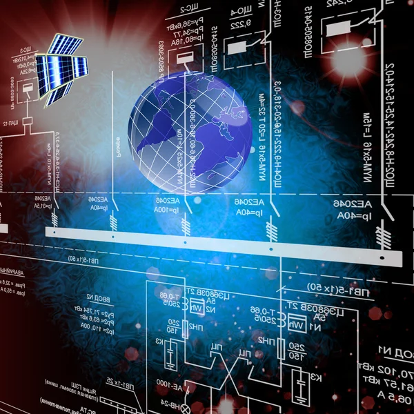 Проектирование инженерных космических технологий — стоковое фото