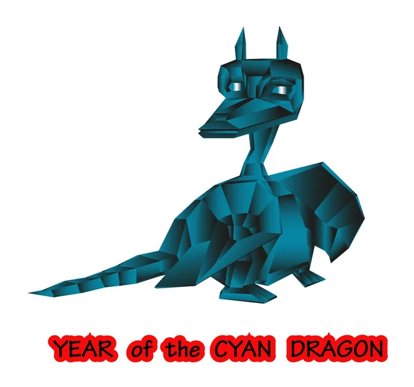 Темно-синий дракон — стоковый вектор
