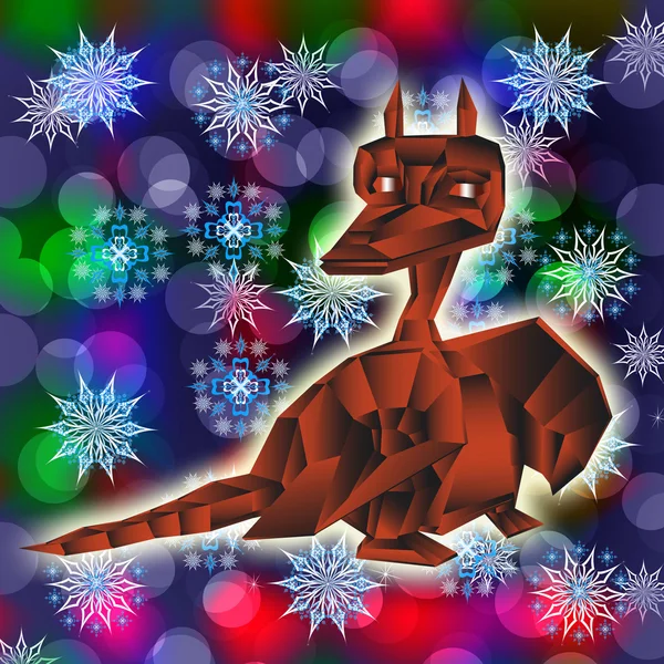 Fantastico drago-simbolo 2012 Capodanno . — Foto Stock