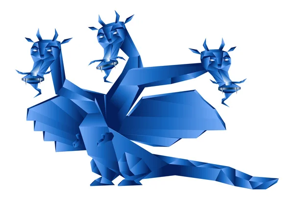 Темно синій фантастичний дракон — стокове фото