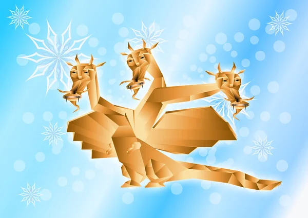 Fantastico drago un simbolo 2012 nuovi anni — Foto Stock