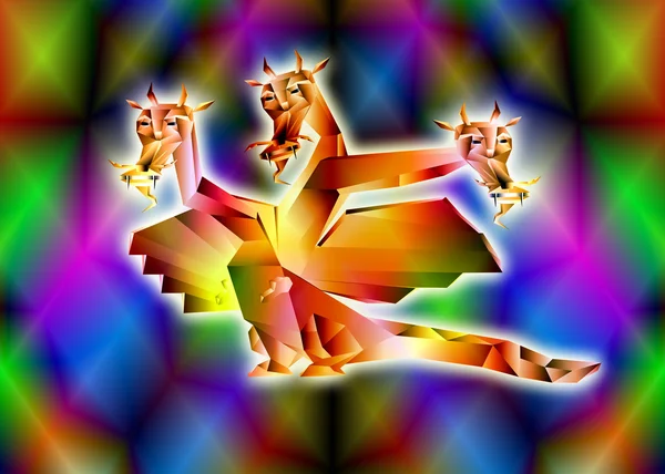 Fantastico drago un simbolo 2012 nuovi anni — Foto Stock