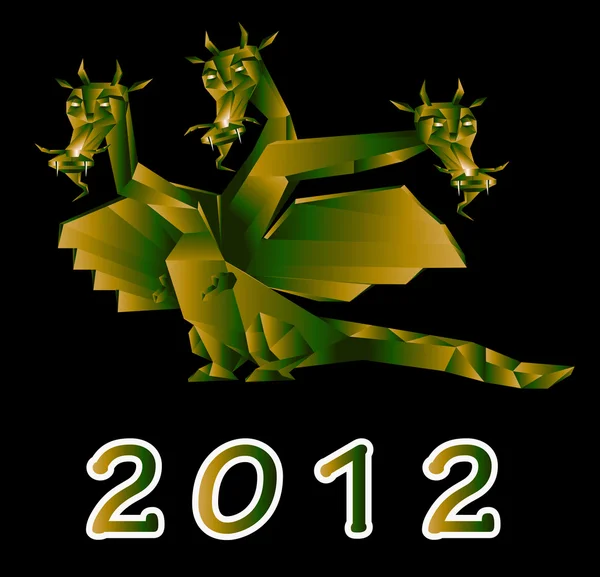 Dragão fantástico um símbolo de 2012 novos anos — Fotografia de Stock
