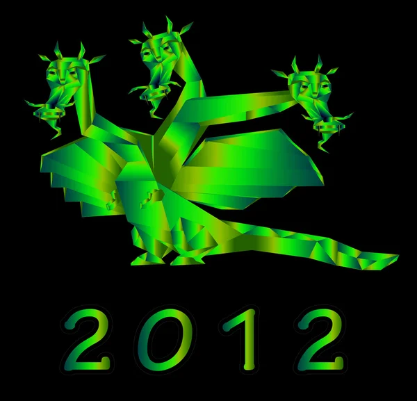 Fantastiska dragon en symbol 2012 nytt år — Stockfoto