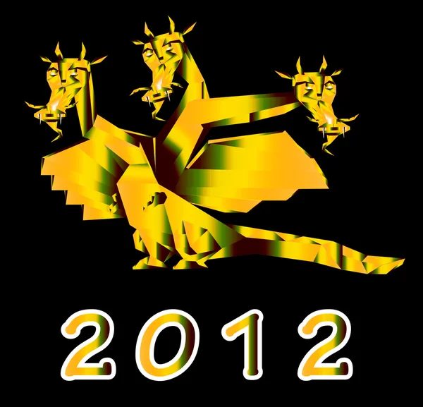 Dragón fantástico un símbolo 2012 años nuevos —  Fotos de Stock