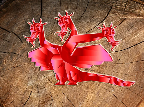 Dragon fantastique un symbole 2012 nouvelles années — Photo