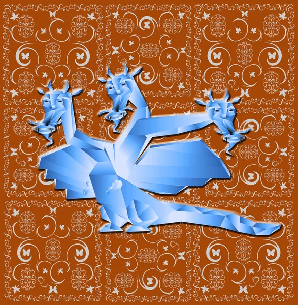Фантастичний дракон символ 2012 нові роки — стокове фото